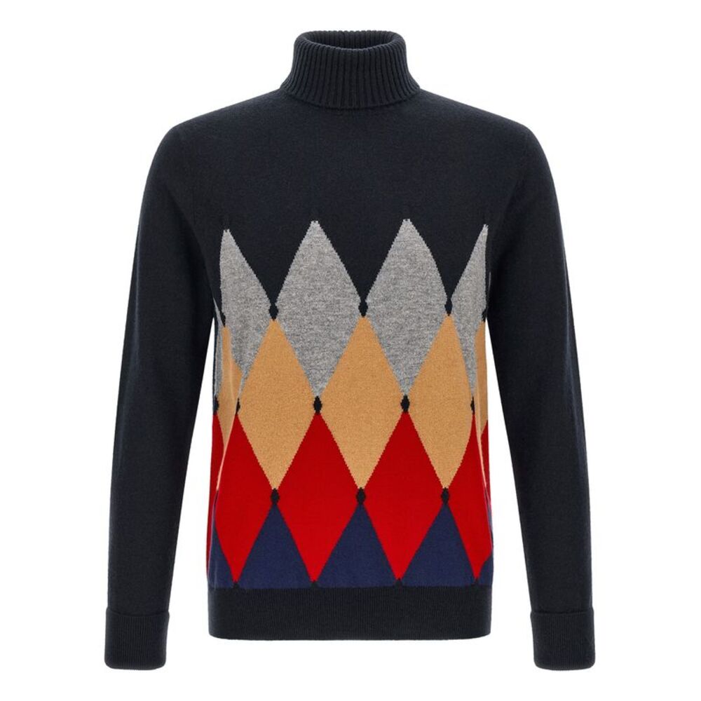 Ballantyne Blue Cashmere Men's Cardigan